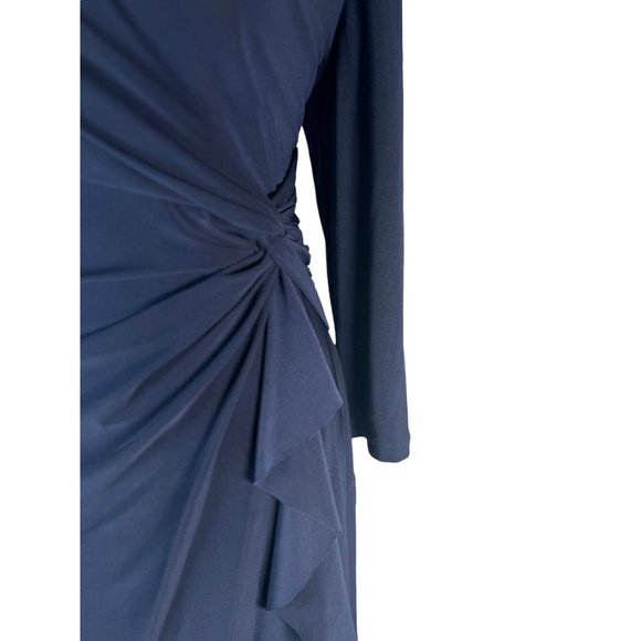 LAUREN RALPH LAUREN NEW Sz 6 Womens Navy Blue Formal Evening Gown Maxi Dress - Picture 3 of 15